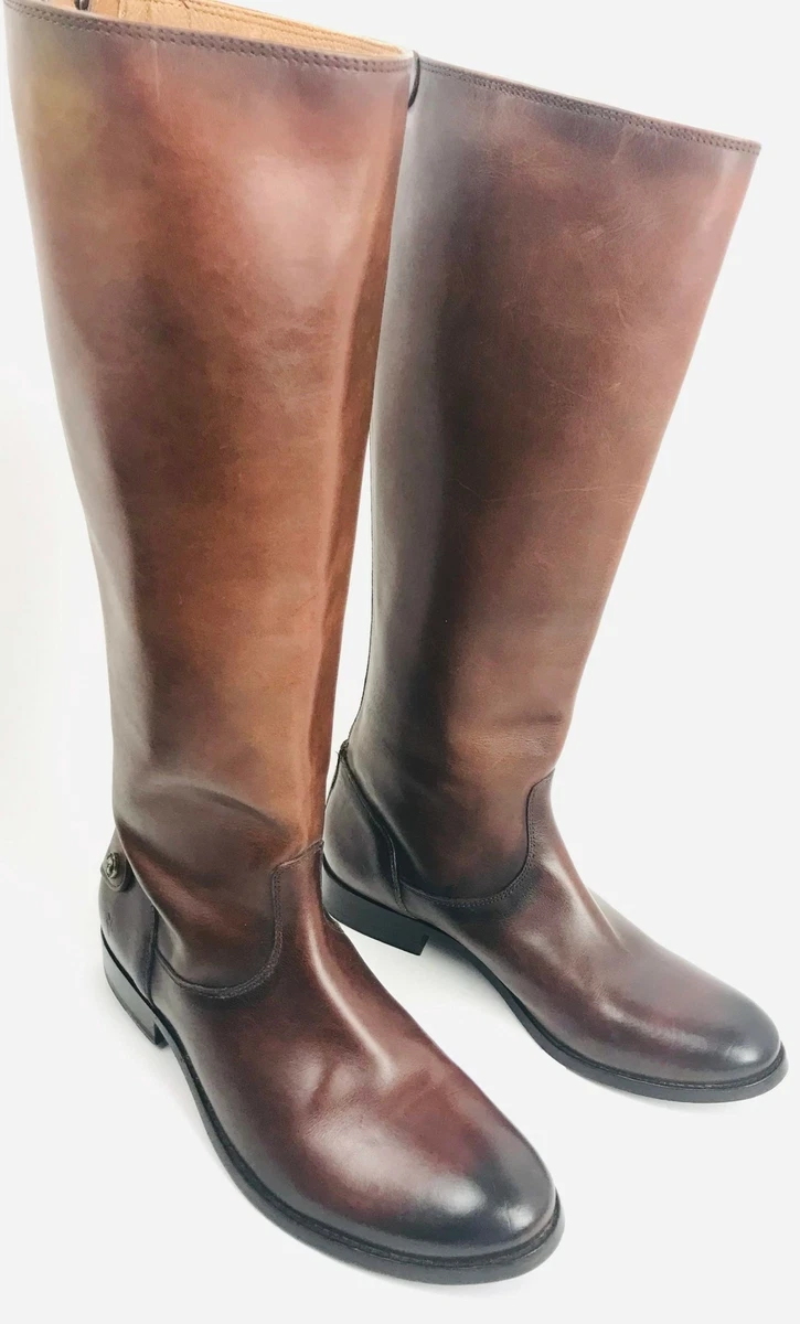 melissa button back zip leather boot