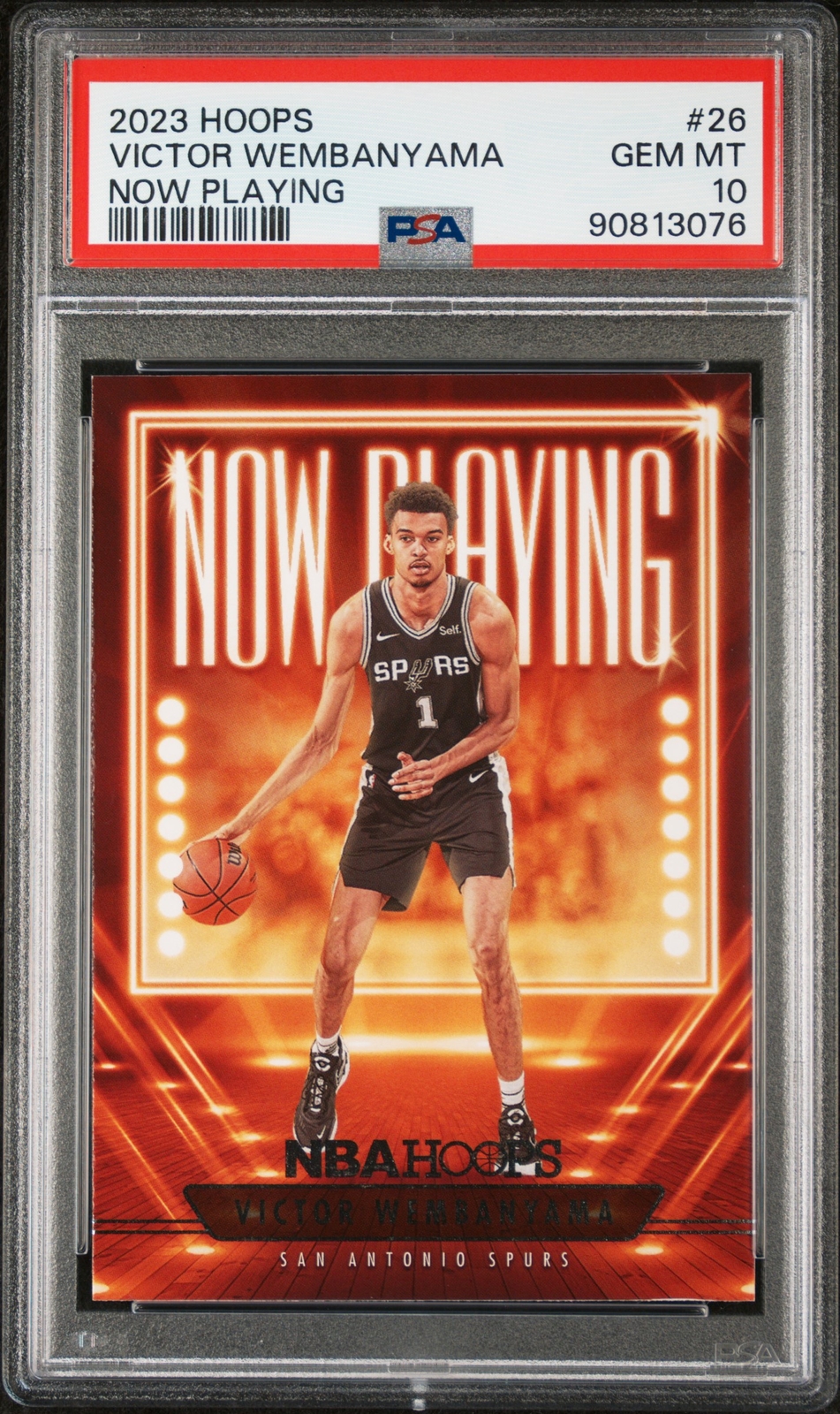 2023 Panini NBA Hoops Now Playing Victor Wembanyama #26 PSA 10