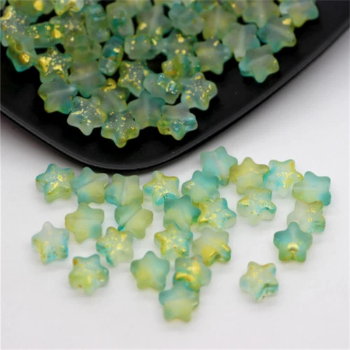 50pcs Colorful Glass star bead beaded Bracelet necklace jewelry Making 8mm - Picture 7 of 10