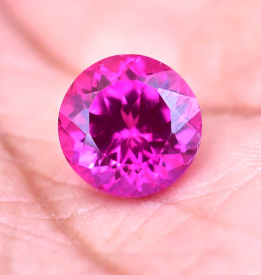 Natural Flawless Rose Red Ruby 5.40 Ct Round CERTIFIED Rare Loose Gemstone