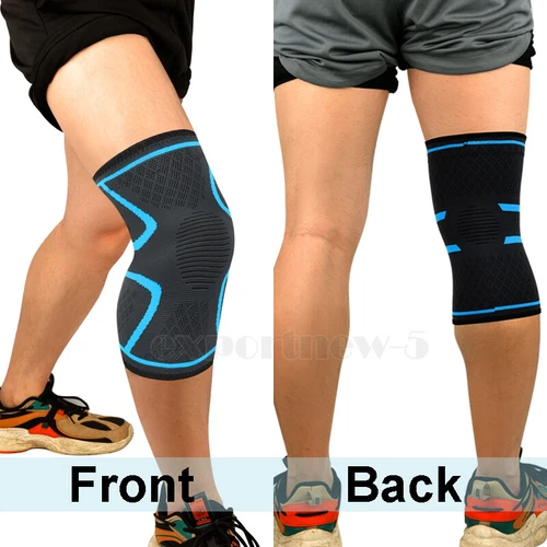 Elastic Knee Sleeve Support Brace for Joint Pain Injury Sprain Knee Cap Compress - Picture 16 of 66