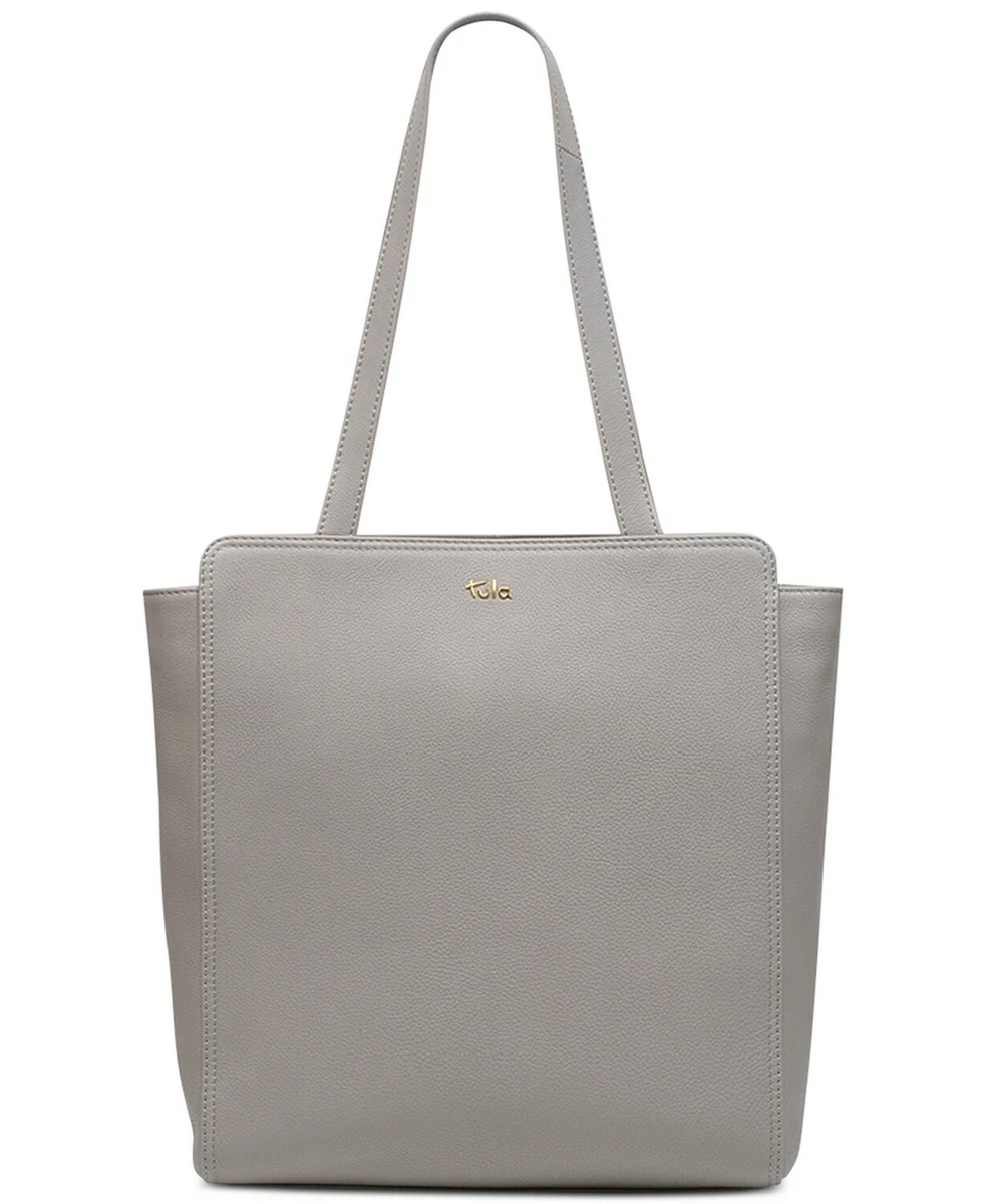 Tula England Nappa Original Ziptop Tote Silver MSRP 168$ | eBay