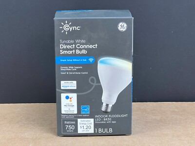 GE White Direct Connect Smart LED BR30 Floodlight Dimmable