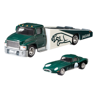 Hot Wheels Premium #14 Team Transport Jaguar Lightweight E-Type 1