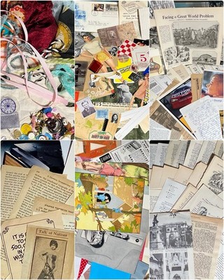 300+ JUNK JOURNAL VINTAGE & Modern Ephemera And MORE Mixed media SEE PICS
