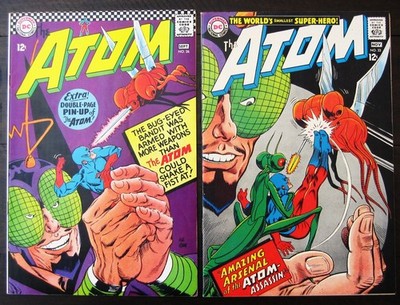 ATOM #26 #33 - DUO DC ISSUES BUG-EYED BANDIT! KEY 1ST APP. - GIL KANE! - MYLAR!