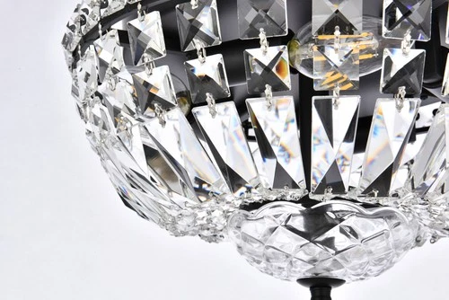 Elegant Lighting V2528F12/RC Tranquil 4 Light 12"W Flush Mount - Chrome - Picture 4 of 8