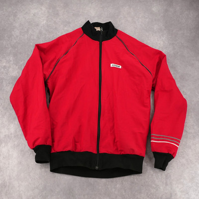 Vintage Hind Mountain Red Nylon Cycling Jacket USA Made Windbreaker Mens L