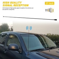 1x 21 Black Stainless Antenna Mast Power Radio Am Fm For Gmc Sierra 2006-2026