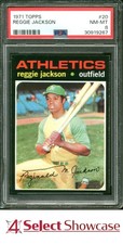 1971 TOPPS #20 REGGIE JACKSON ATHLETICS HOF PSA 8