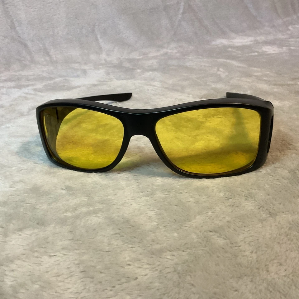 Gafas de sol NuVision de colección envolventes alrededor de la noche montar conducción piloto lente amarilla Foto 2 de 4