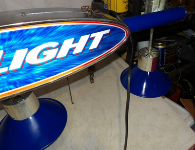 Vintage 2002 Budweiser Bud Light Beer Pool Table Billiards Light