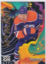 2024/25 SKYBOX METAL UNIVERSE..ZACH HYMAN..Z-FORCE..# 13..OILERS..COMBINED SHIP