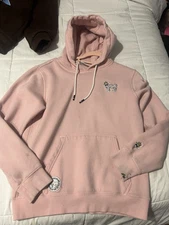 Pink goat usa hoodie size small ( it has a few stains as shown in photos)