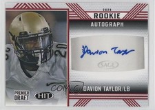 2020 Sage Hit Rookie Auto Red Davion Taylor #A55 Auto un2