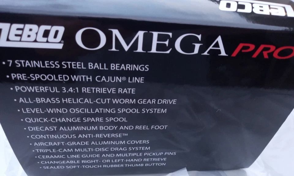 new in box ZEBCO OMEGA PRO 3 Z03PRO 3.4:1 W/10LB LINE 7 BEARING SPINCAST REEL - Image 4 of 4