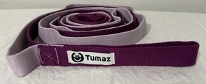 Tumaz Multi-Loops Strap-10 Loops Non-Elastic Yoga Strap-One Size Fits All Purple