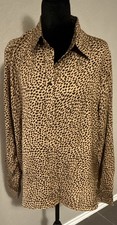 J.CREW Animal Print Button Down Blouse