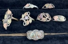 Black Hills Gold Sterling Silver Rings Lot of 7 Vintage