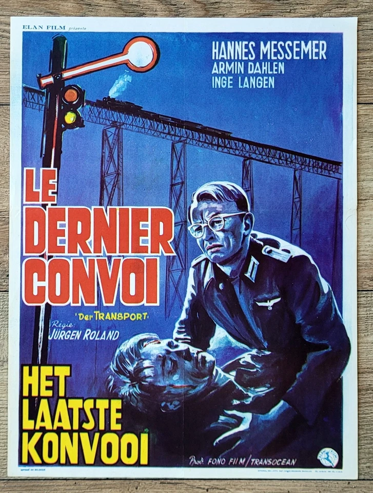 belgian poster DER TRANSPORT, DERNIER CONVOI, HANNES MESSEMER, TRAIN - Photo 1/1