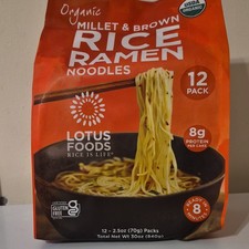 Lotus Foods Organic Gluten Free Millet  Brown Rice Ramen Noodles 12 Pack