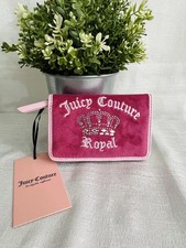 NWT Juicy Couture Kingdom Elongated Bifold Wallet - Raspberry Tart Velour Y2K