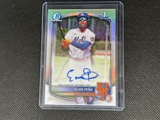 ELIAN PENA 2025 Bowman Chrome 1st Refractor Auto /499 Mets #CPA-EP Rookie RC