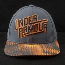 Under Armour Grey Orange Baseball Cap Hat Youth Small / Medium