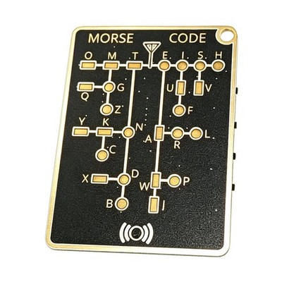 Morse Code Trainer Card Pro, Professional PCB Style with Interactive