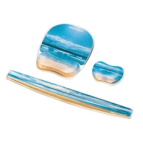 FELLOWES PHOTO GEL MOUSE PAD WRIST REST MICROB - SANDY BEACH (9179301) - Image 3 of 4