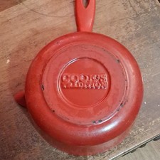 Copco Red Enamel Cast Iron Saucepan with Pour Spout, Single Handle, Round
