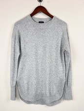 J.Crew Men  s Italian Cashmere Crewneck Sweater Gray Size M  Curved Hem
