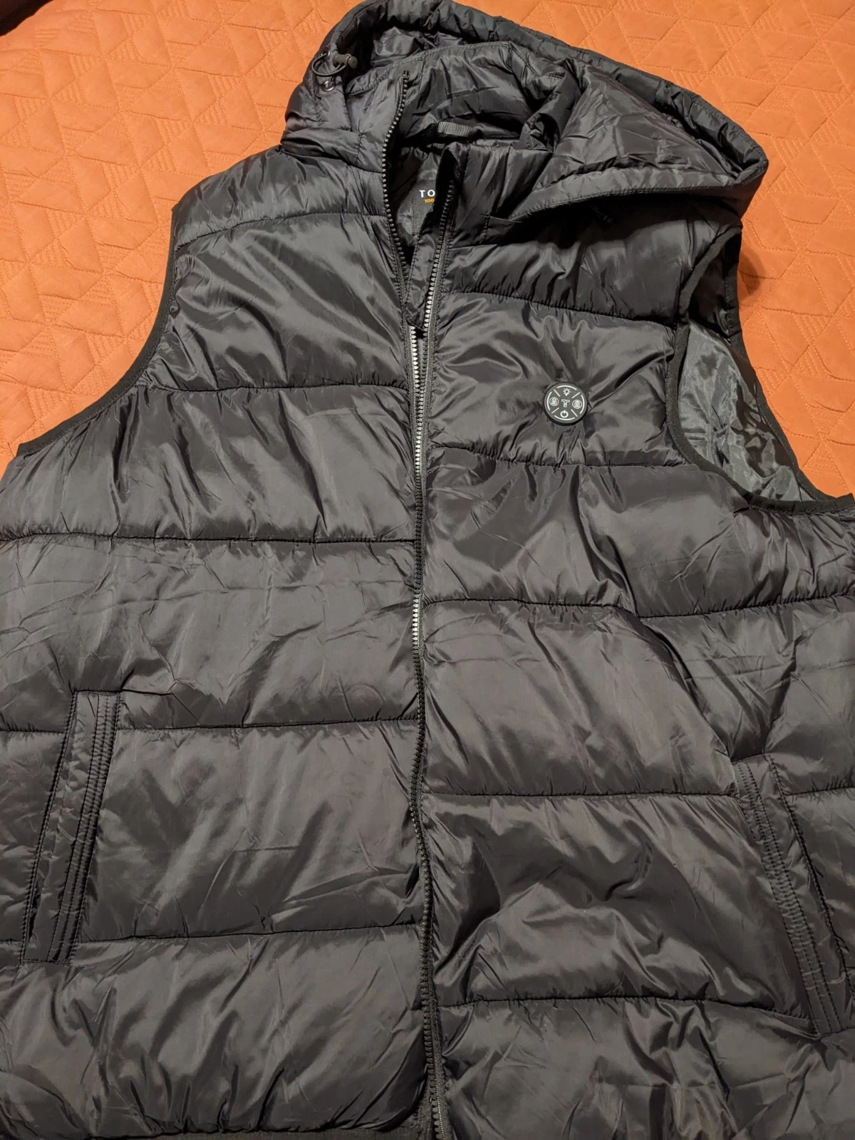 Black Heated Quilted Mid-Length Full Zip Stand-Up Collar Vest 2XL Men
Opens in a new window or tab