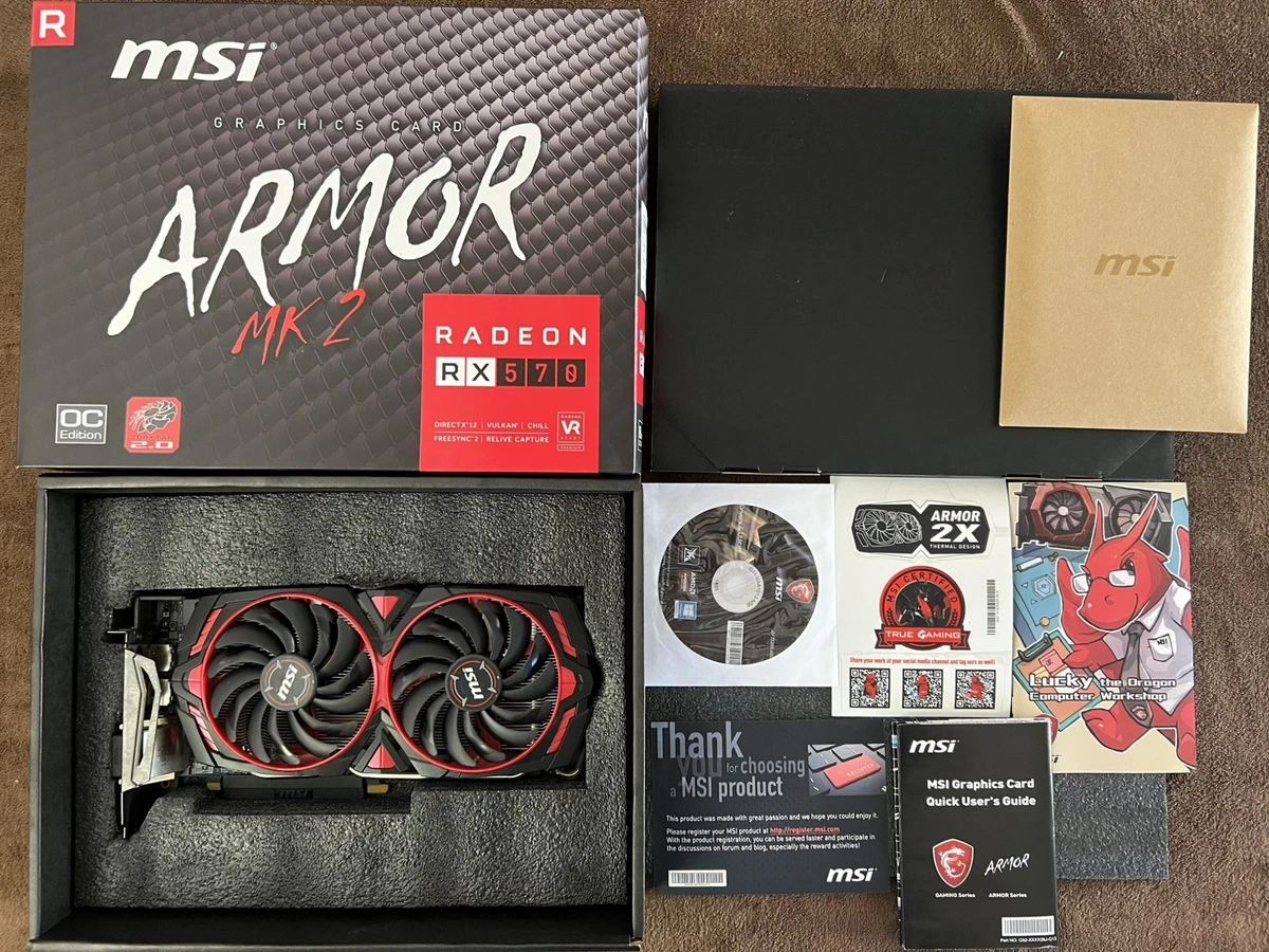 MSI AMD Radeon RX 570 8 GB Memory Computer Graphics Cards for sale