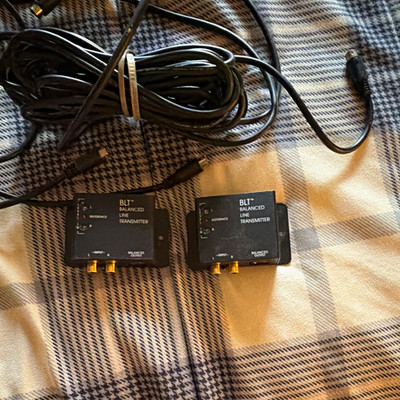 BLT Balanced Line Transmitter & Receiver Pair Black RCA Audio 2-In/2-Out