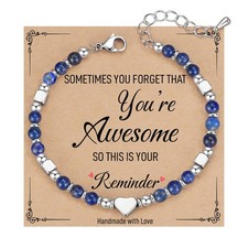 TONY  SANDY Friendship Bracelets, Easter Gifts for Teens 7 Inches, Blue