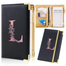 Server Book, Alphabet Server Books for Waitress, Leather Waitress Book with Z...