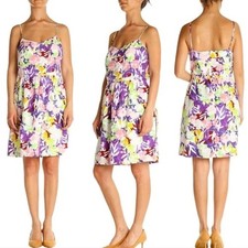 J. Crew Factory Lightweight Floral Print Midi Dress Size 10