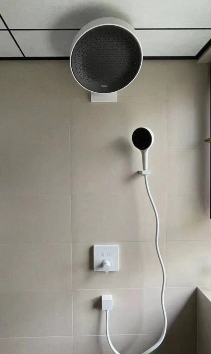 Matt White Hansgrohe Rainfinity Overhead with Showerselect 