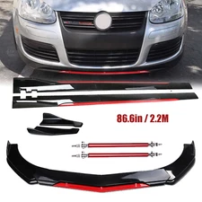 For Volkswagen Jetta Front Bumper Lip Splitter Spoiler Side Skirt Body Kit