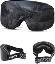 Pro Snowboard Ski Goggles Men Women Youth, Anti Fog OTG Winter Snow Goggles