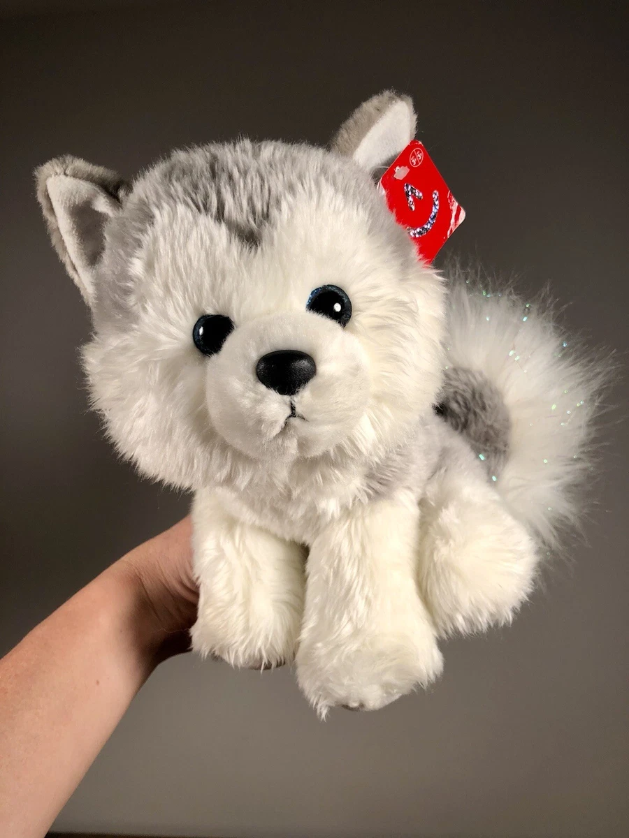 Ice King Bear Little Siberian Husky Stuffed Animal Plush Toy - 8 Inches, Realistic & Soft