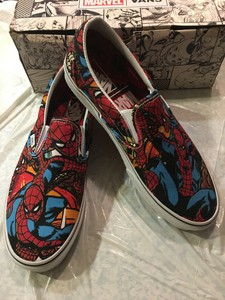 spiderman vans slip on
