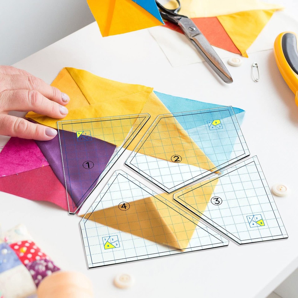 Quilting Template Set Acrylic Cutting Templates for Quilting Sewing