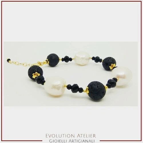 Pulseras de joyería con perlas