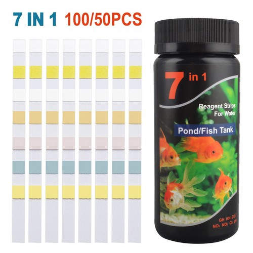 100/50 Aquarium Test Strips Fish Tank 7IN1 PH Water Test Strips Kit Freshwater· - Picture 11 of 14