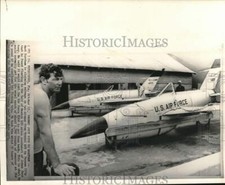 1965 Press Photo Mack Burcham Claims Salvage on Drones From Tynial AFB in FL