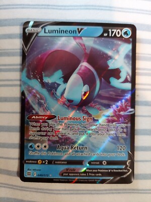 Lumineon V 040/172 Brilliant Stars NM Ultra Rare Pokemon Card | eBay Lumineon V 040/172 Brilliant Stars NM Ultra Rare Pokemon Card | eBay