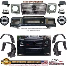 G63 Conversion Body Kit Bumper Flares LED Lip G550 G500 Grille Headlights 07-18