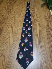 Looney Tunes Mania Men's Tie Sylvester Tweety Taz Daffy Bugs Vintage 1995 VGC
